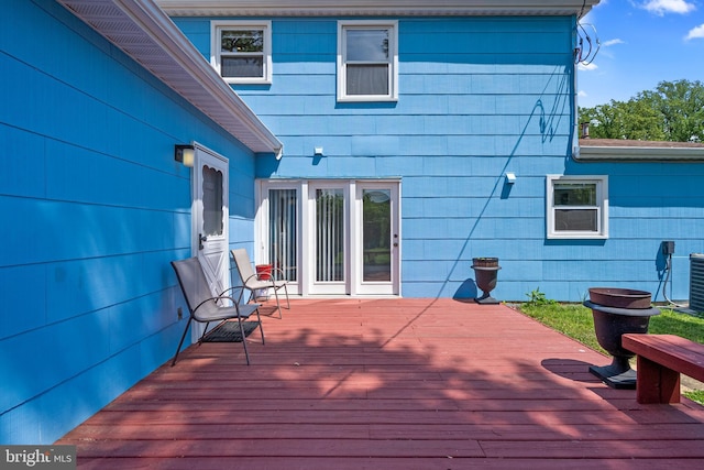 deck with central AC