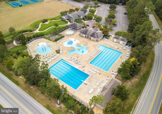 birds eye view of property