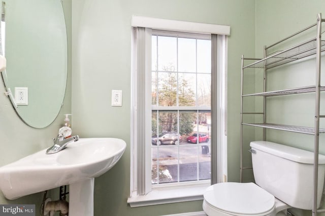 half bathroom with toilet