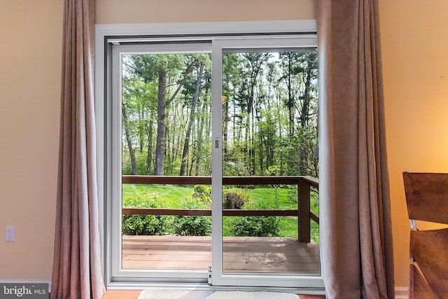 view of doorway to outside