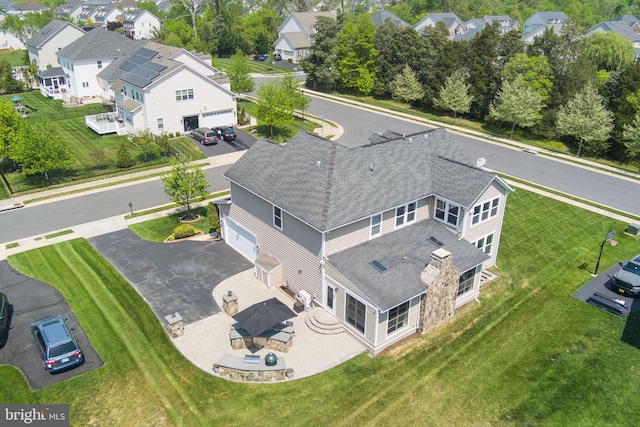bird's eye view featuring a residential view