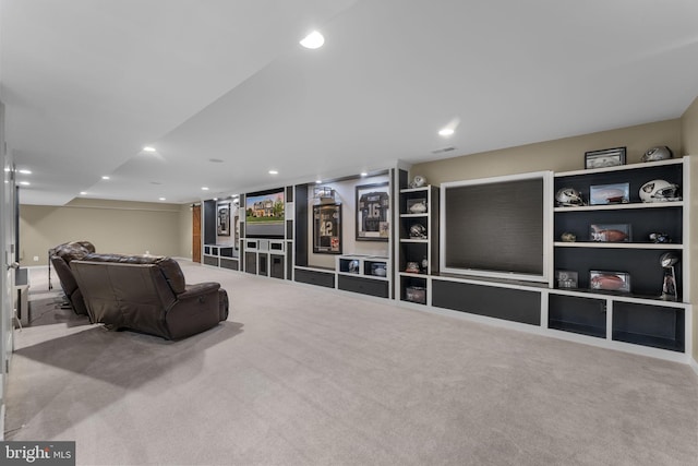 interior space with recessed lighting and visible vents