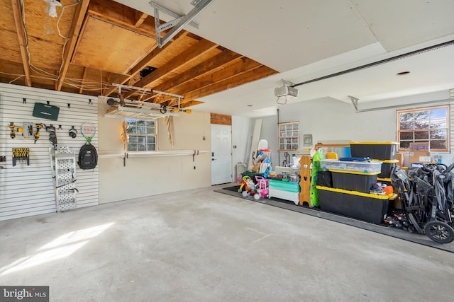 garage featuring a garage door opener