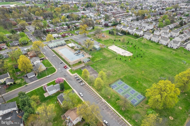 drone / aerial view featuring a residential view