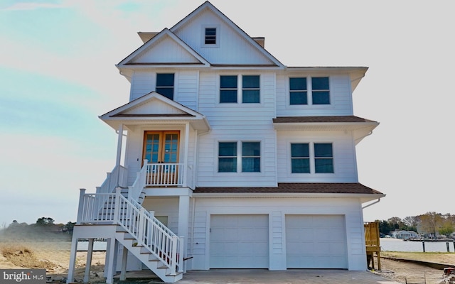 29 Bay Way, Brick, NJ 08723 - beach home with a porch, stairs, driveway, roof with shingles, and an attached garage