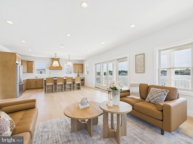 29 Bay Way, Brick, NJ 08723 - living area with recessed lighting, light wood finished floors, and baseboards