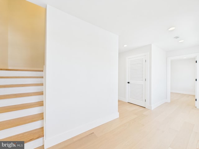 29 Bay Way, Brick, NJ 08723 - empty room with baseboards, recessed lighting, wood finished floors, and stairs