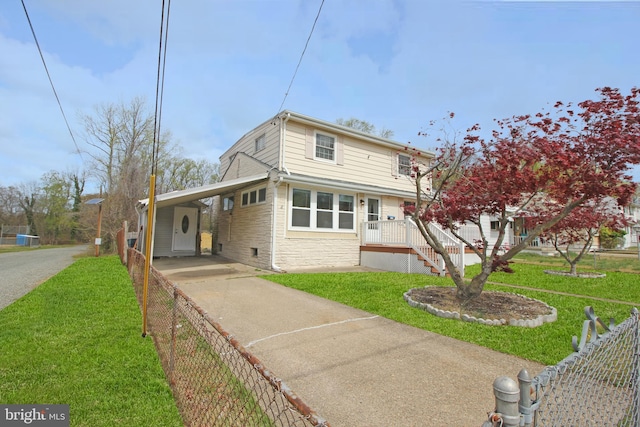 415 Sheppard Ave, Runnemede, NJ 08078 - view of front of property featuring driveway, an attached carport, and stone siding