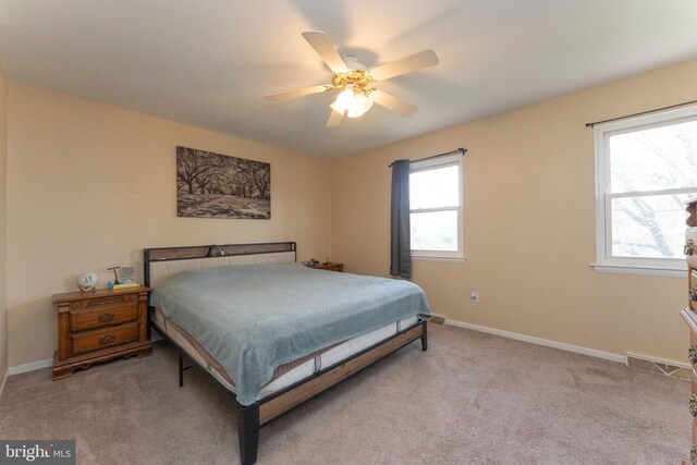 197 Crocus Ct, Quakertown, PA 18951 - carpeted bedroom with ceiling fan and baseboards