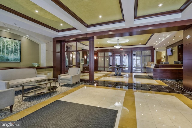 888 N Quincy St Unit 407, Arlington, VA 22203 - lobby with crown molding