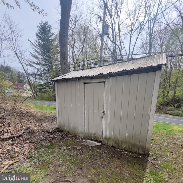 view of shed