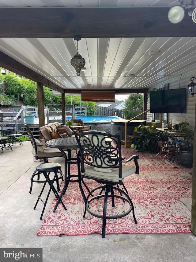 1648-1650 Wampum Dr, Auburn, PA 17922 - view of patio featuring an outdoor pool and outdoor dining area