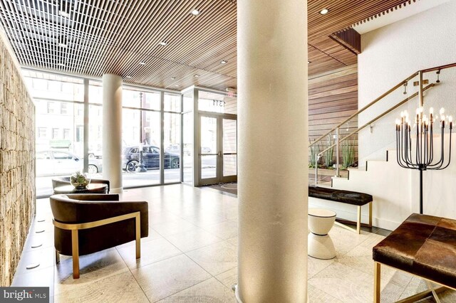 lobby with stairs