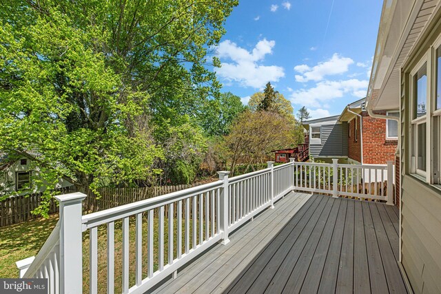 wooden deck with fence