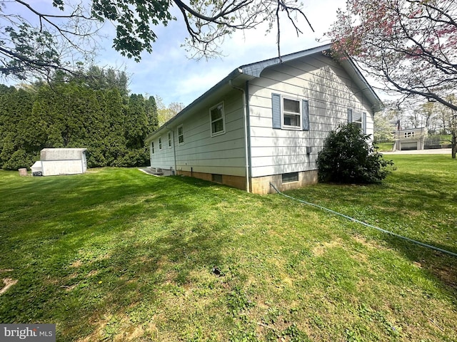 1222 Hoff Rd, Hanover, PA 17331 - view of home's exterior with an outbuilding, a lawn, and a shed