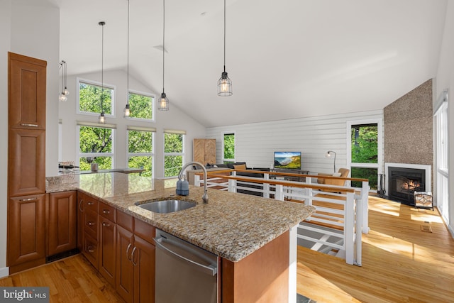 2621 S Arlington Ridge Rd, Arlington, VA 22202 - kitchen with a sink, plenty of natural light, stainless steel dishwasher, and open floor plan
