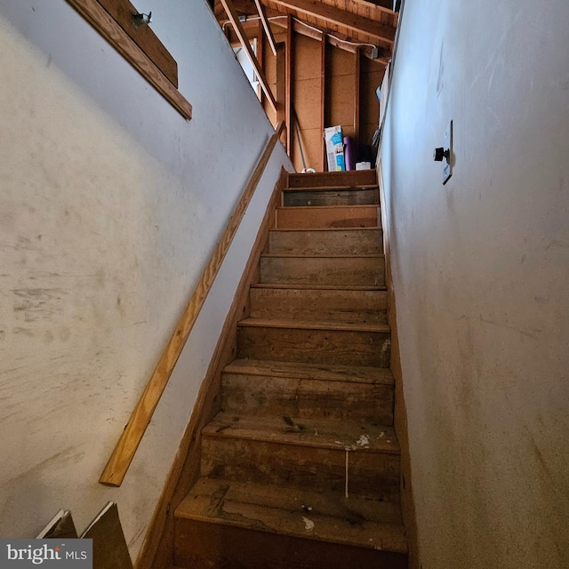 view of stairway