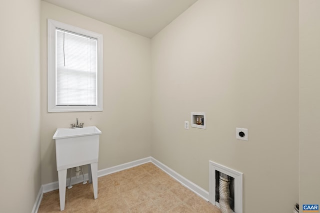 6348 Flintstone Dr, Barboursville, VA 22923 - laundry area with baseboards, laundry area, electric dryer hookup, and hookup for a washing machine