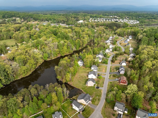 6348 Flintstone Dr, Barboursville, VA 22923 - drone / aerial view featuring a forest view and a water view