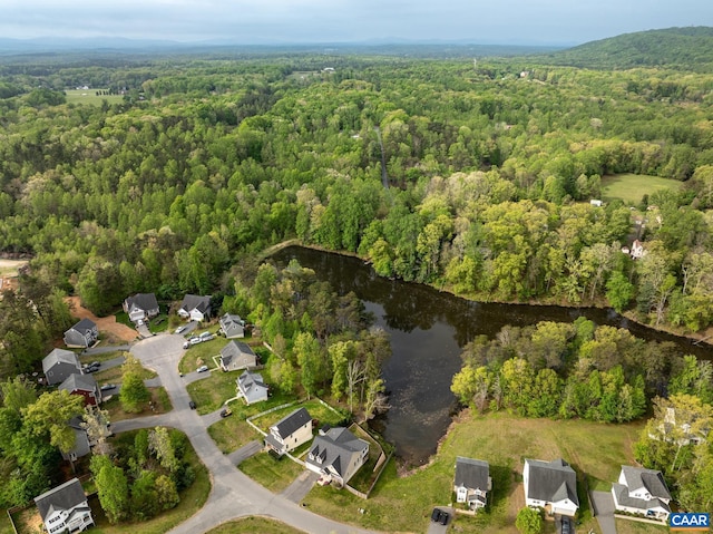 6348 Flintstone Dr, Barboursville, VA 22923 - drone / aerial view featuring a water view and a forest view