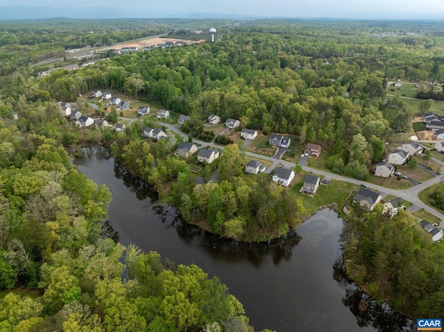 6348 Flintstone Dr, Barboursville, VA 22923 - drone / aerial view with a water view and a view of trees