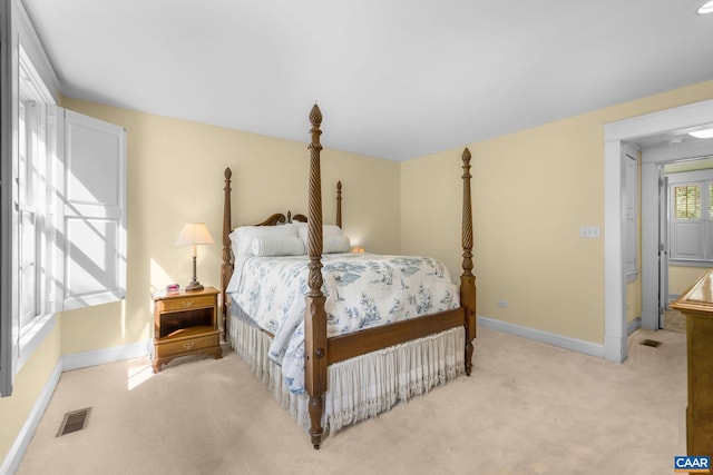 2616 Jefferson Park Cir, Charlottesville, VA 22903 - bedroom with light colored carpet, baseboards, and visible vents