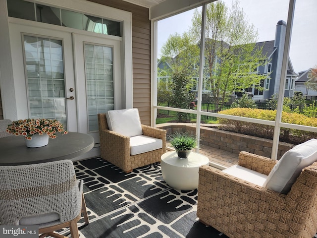view of sunroom / solarium