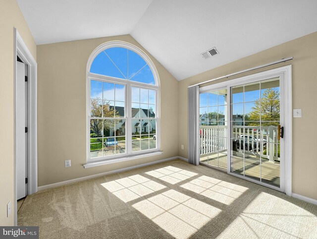 2002 Staghorn Dr, Mount Laurel, NJ 08054 - spare room with visible vents, a healthy amount of sunlight, and lofted ceiling