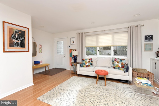 23 Academy Ct, Pennington, NJ 08534 - living area featuring baseboards and wood finished floors
