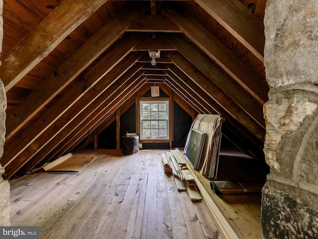 view of attic