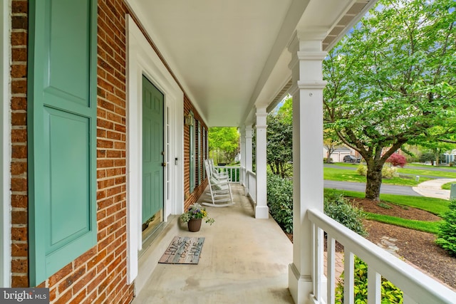 view of patio / terrace featuring covered porch