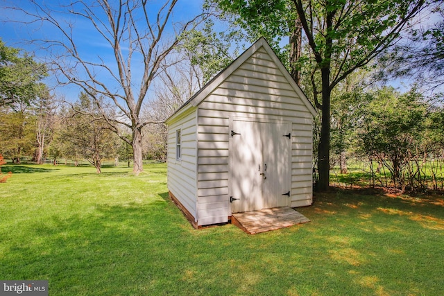 view of shed