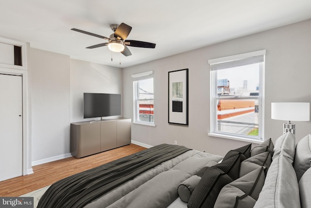 1720 Alter St, Philadelphia, PA 19146 - bedroom featuring ceiling fan, baseboards, and wood finished floors