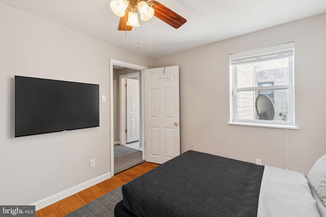 1720 Alter St, Philadelphia, PA 19146 - bedroom featuring wood finished floors, a ceiling fan, and baseboards