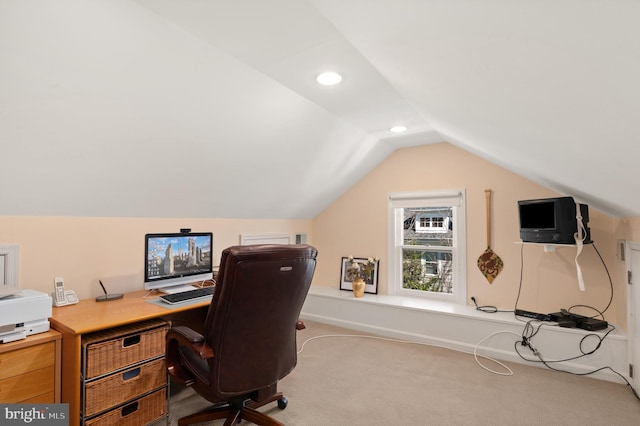 3915 Aspen St, Chevy Chase, MD 20815 - carpeted office space featuring recessed lighting and lofted ceiling