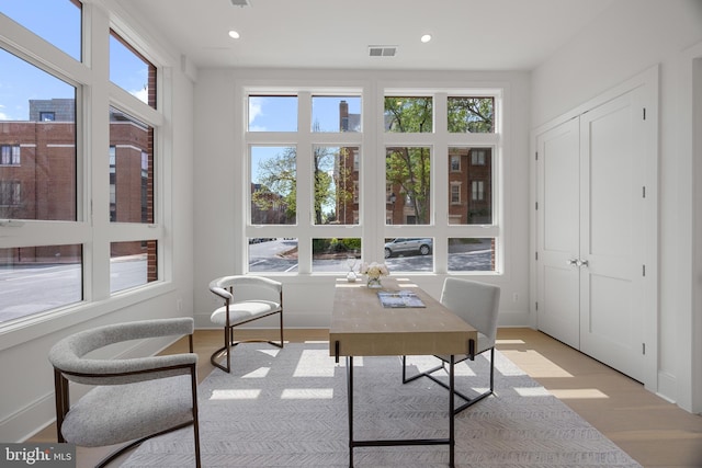227 S Union St, Alexandria, VA 22314 - office featuring recessed lighting, baseboards, visible vents, and light wood-style floors