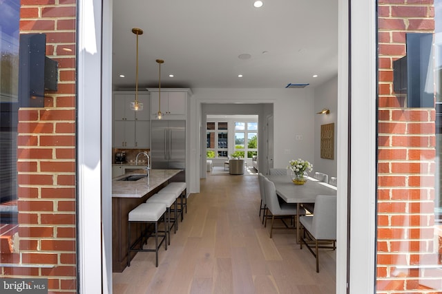 227 S Union St, Alexandria, VA 22314 - dining room featuring light wood-style floors, recessed lighting, and visible vents