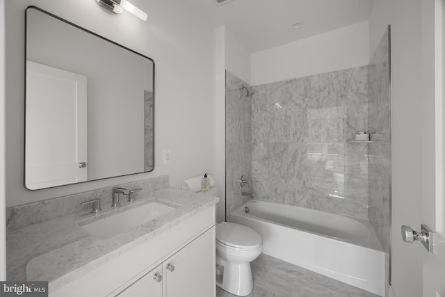 227 S Union St, Alexandria, VA 22314 - bathroom with vanity, shower / bathing tub combination, and toilet