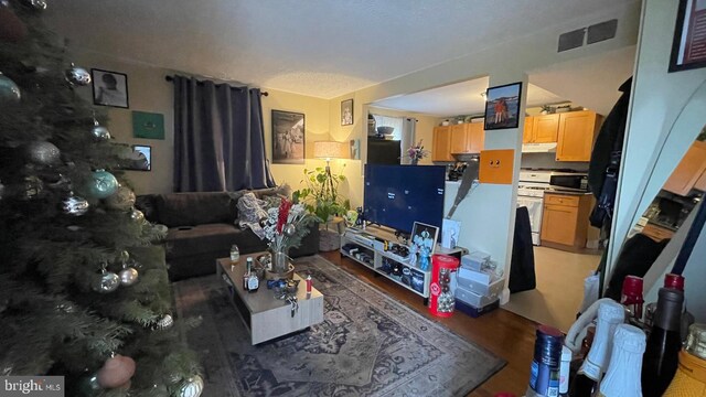 living area with visible vents