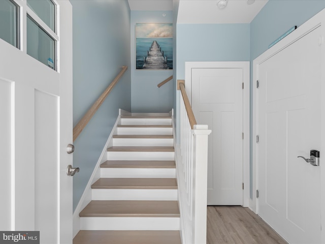 BAYSIDE75UNITN 75th St, Ocean City, MD 21842 - staircase featuring wood finished floors