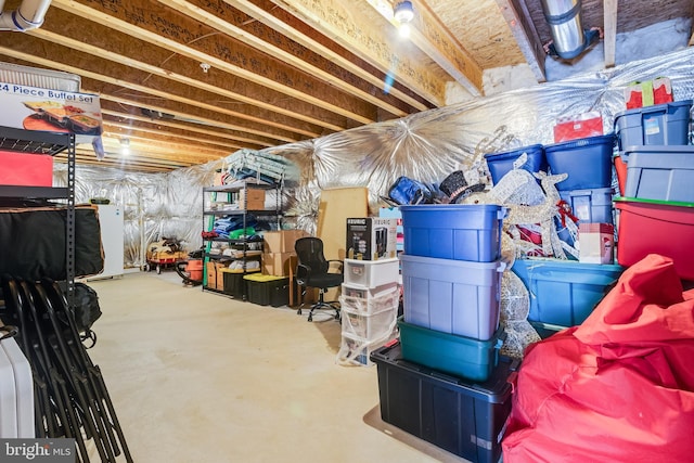 view of storage room