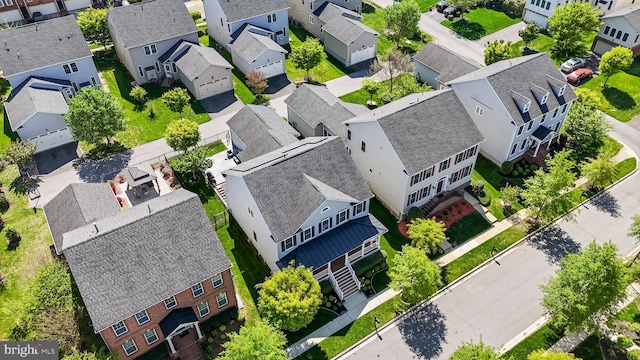 drone / aerial view with a residential view