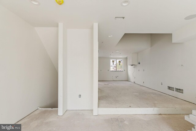 interior space with recessed lighting