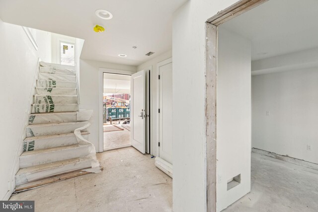 view of stairway