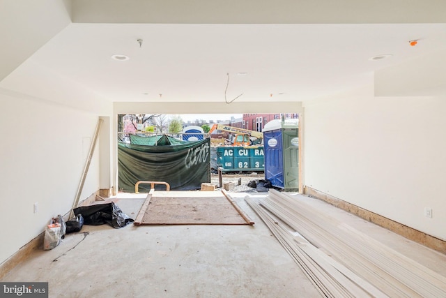 interior space featuring recessed lighting