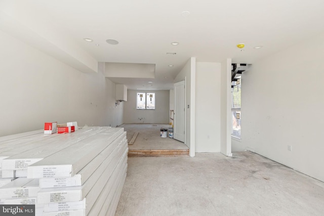 bedroom with recessed lighting