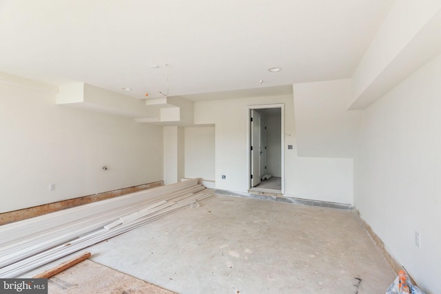 view of spare room