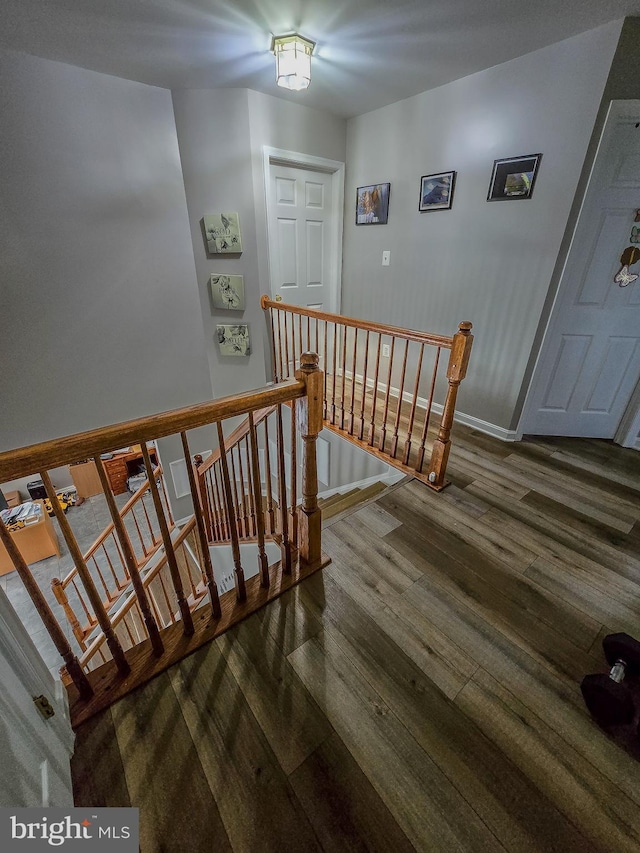 17616 Chisholm Ln, Dumfries, VA 22026 - staircase with wood finished floors