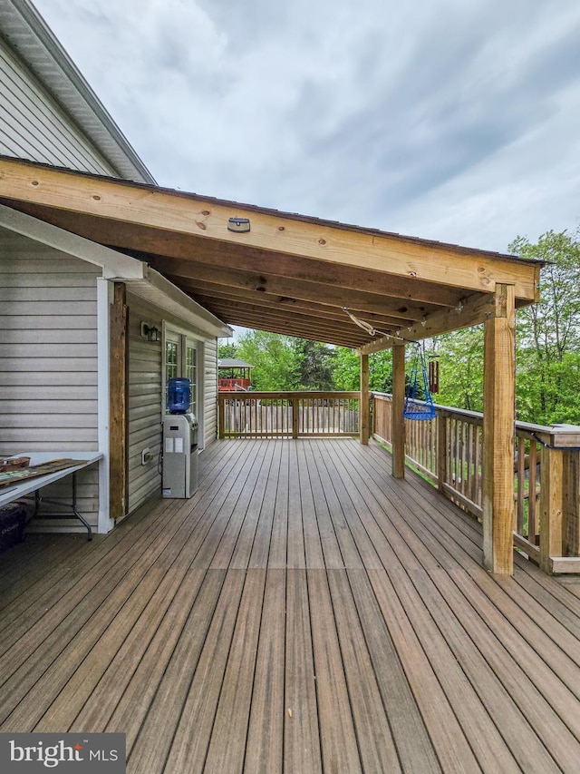 17616 Chisholm Ln, Dumfries, VA 22026 - view of wooden deck