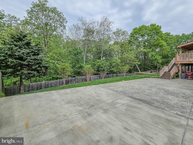 17616 Chisholm Ln, Dumfries, VA 22026 - view of patio / terrace with stairs and fence